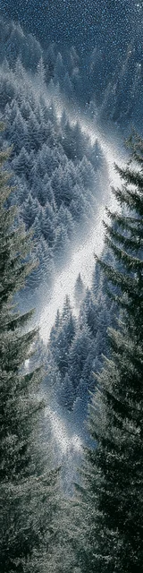 Free aesthetic bookmark featuring a twisty road in a forest